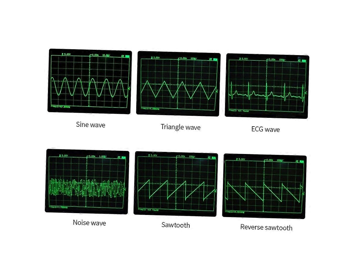 Generador de señales de baja frecuencia con función DDS, salida sinusoidal/triangular/cuadrada/diente de sierra/ECG/ruido, 1 Hz, 500 kHz, Chennnls