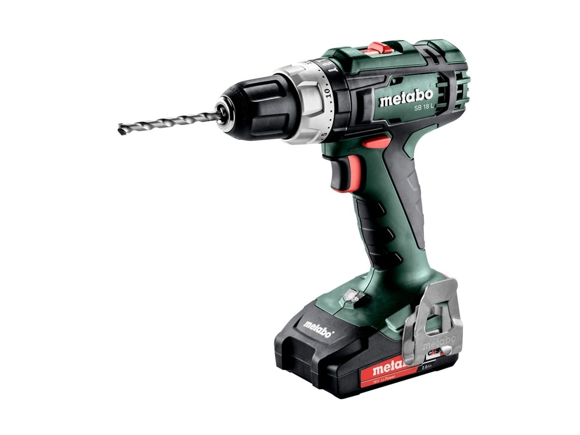 METABO SB 18 L Taladro atornillador de percusión de batería/18V 2x Ion de litio; Cargador SC 30; METABOX 145