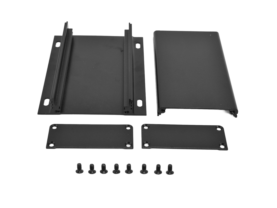 Caja Eléctrica De Aleación De Aluminio Para Proyecto Dividido, 25x84x110 Mm, Placa Negra Mate