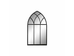 Espejo de pared DKD Home Decor Negro Metal Ventanas (36 x 2 x 65 cm)