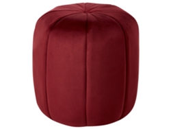 Puf Beliani Selby Terciopelo Rojo 40x40x46