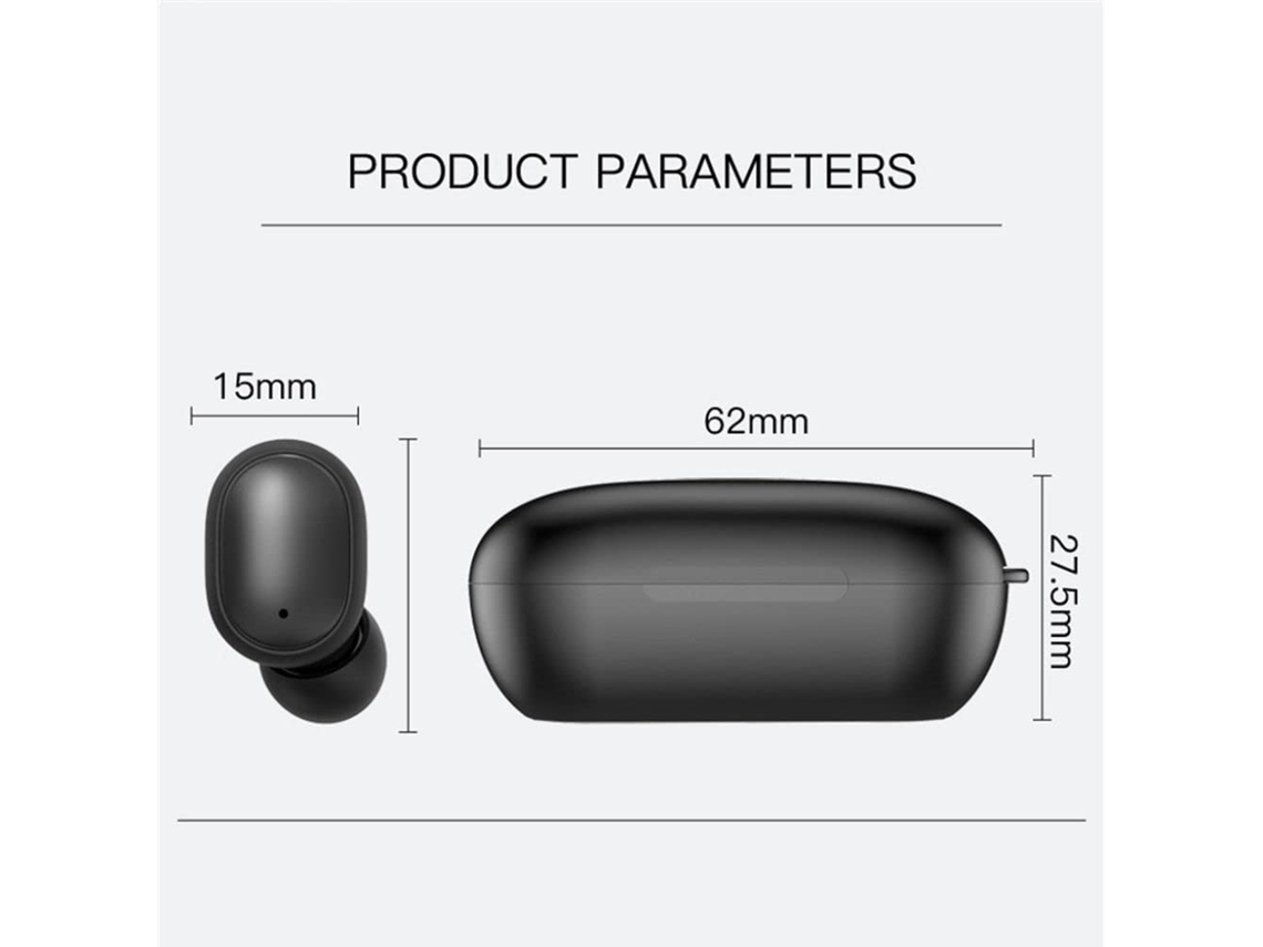 Auriculares Inalámbricos True Wireless Bt5.0 Mini, Resistentes Al Sudor, Con Micrófono Y Estuche De Carga Con Indicador De Batería.