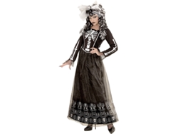 Disfraz de Mujer WIDMANN Catrina Negro y Blanco  (M)