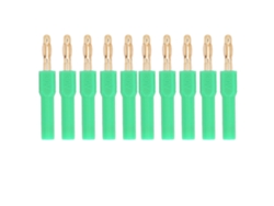 10 Unidades De Conectores Banana Macho De 4,0 Mm A Hembra De 2 Mm, 30 V Ca, 60 V Cc, 32 A, Para Pruebas (color Verde)