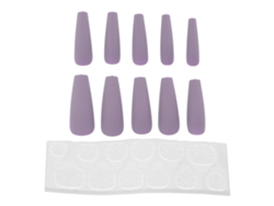 10pcs Unhas Falsas De Pressão Longas Em Forma De Caixão De Brilho Para Manicure Feminina N5355-01