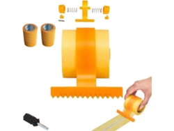 Dispensador de cinta adhesiva de doble fila con rollo, dispensador maestro de cinta adhesiva para enmascarar, kit de enmascarar portátil, asa de tracción.
