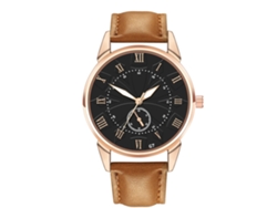 Reloj De Pulsera Para Hombre/mujer De Piel Sintética Con Números Romanos, Movimiento De Cuarzo, Ccq (rojo)