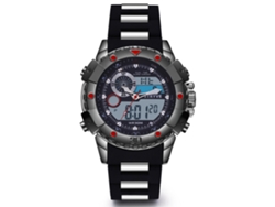Reloj Deportivo Multifuncional De Doble Movimiento E Impermeable Para Hombre (rojo)
