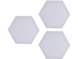 Juego De 3 Paneles Hexagonales De Algodón Grueso Blanco De 125 Cm Para Pintura Artística Diy,