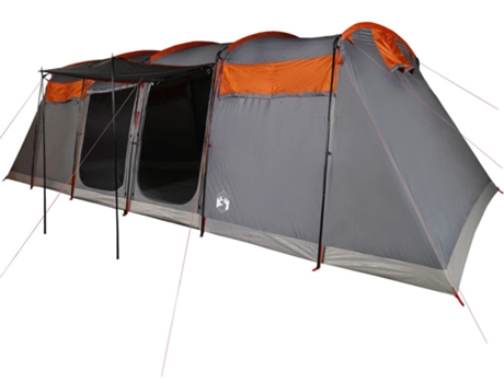 Tienda de campaña familiar túnel 8 personas VIDAXL impermeable naranja