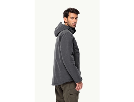 Chubasquero de Hombre JACK WOLFSKIN Snowy Park Negro (XL)
