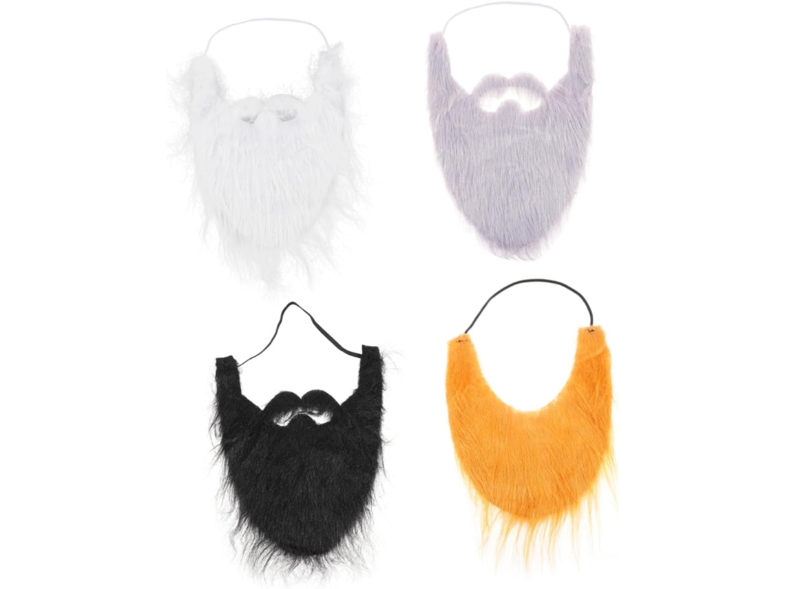 Barba Postiza Para Disfraz De Halloween, Disfraz De Mascarada, Barba Para Disfraz Elegante, Bigotes Postizos