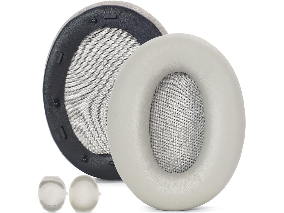 Juego De 2 Almohadillas De Repuesto Wh-1000xm3 Para Cojines De Piel Sintética Suave, Color Negro Y Dorado.