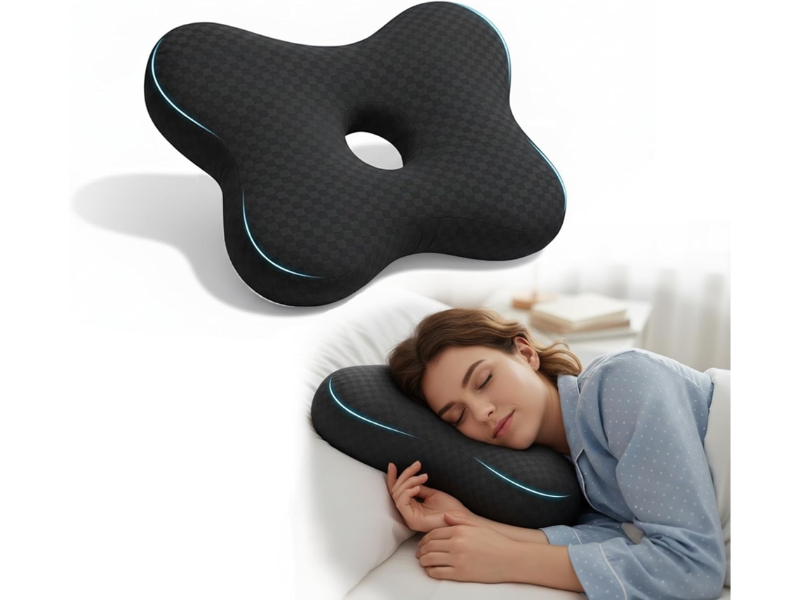 Almohadillas Para Orejas Perforadas - Protectores De Orejas - Almohadillas Para Dormir De Lado - Negro