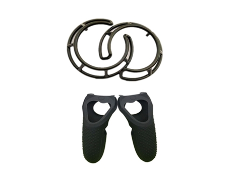 Cubierta Protectora SLOWMOOSE para Oculus Rift S Quest Headset Vr Shell Juego Anticaídas (1 Par - Negro)