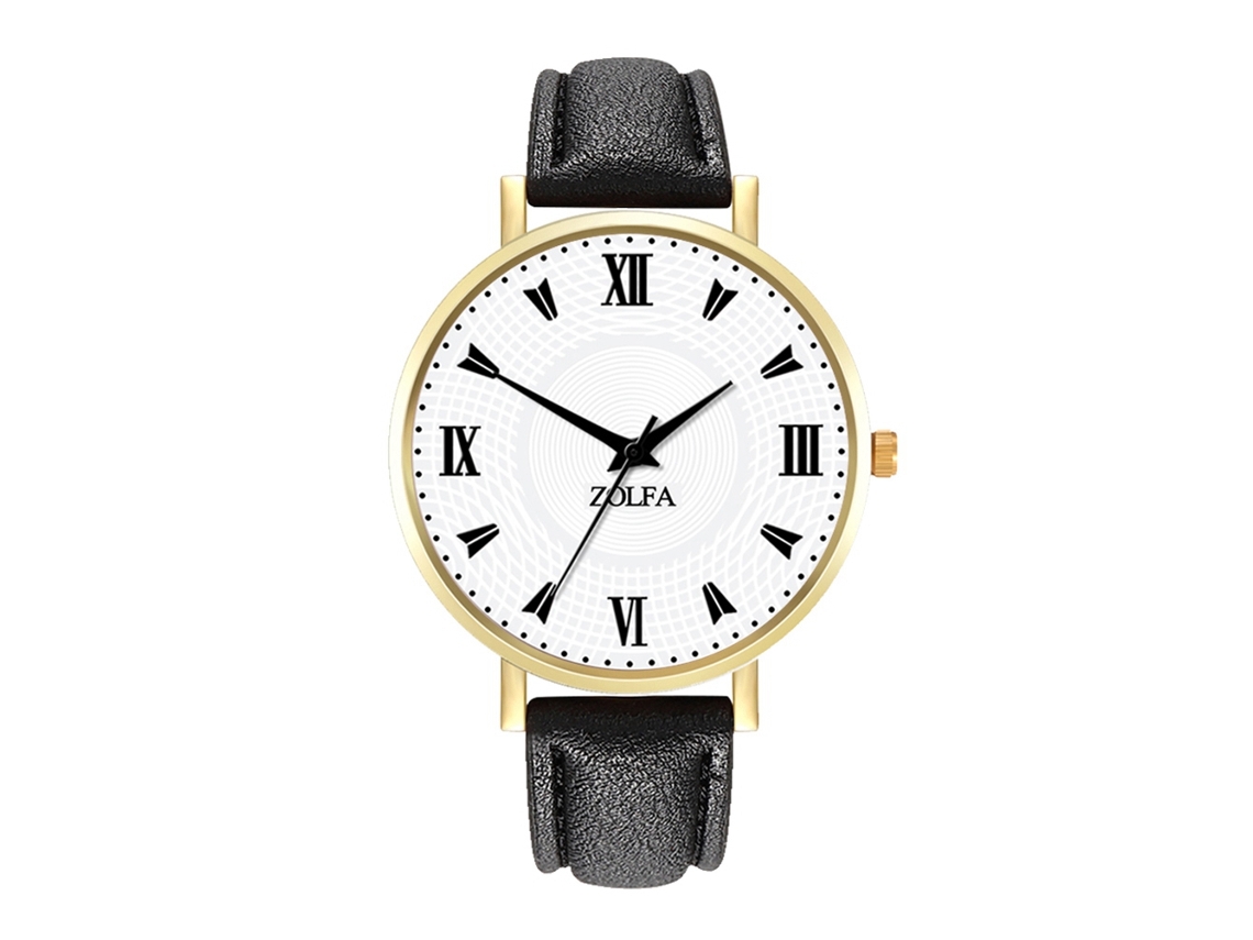 Reloj De Cuarzo Elegante Y Casual Unisex Para Parejas Regalo (negro)