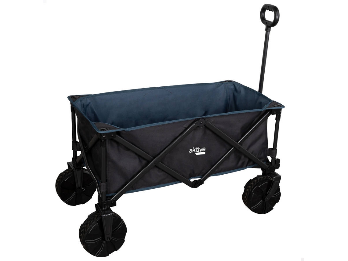 Carrito de Playa Plegable AKTIVE 62620 Negro (91x49x99cm)