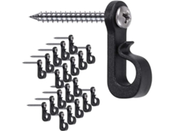 20 Ganchos Para Luces De Navidad (formato Q) Con Tornillo Phillips - Garage, Réveillon, Festa - Soporte Pesado