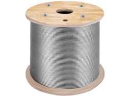 Cable de acero inoxidable 316 150m x 3,2mm 1x19 Resistente a la corrosión Tekmaquinas
