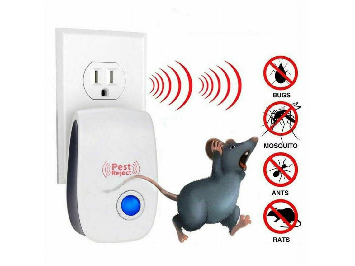 Repelente ultrasónico de 6 unidades, elimina ratas, mosquitos y cucarachas, solución eléctrica para el hogar y la oficina, sin químicos STELASPLEN