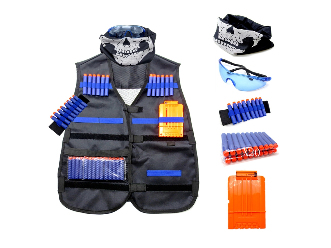 Kit De Chaleco Militar Infantil Con Equipo De Simulación Seguro: Regalo Ideal Para Jugar Al Aire Libre.