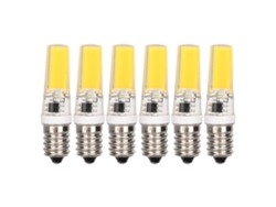 2026-6pcs Bombilla E14 Cob Mini 360° Luz Calefacta Silicona Anti-glare Para Lámpara De Techo Luz Blanca Cálida 3000k
