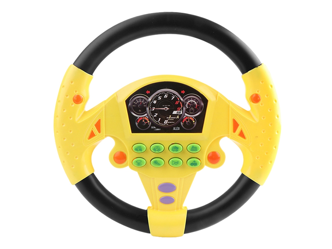 Simulador De Volante Copiloto Máquina De Educación Temprana Juguetes De Aprendizaje Para Bebés Amarillo CHRUI