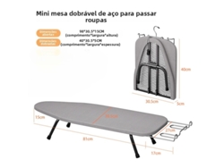 Tabla de planchar plegable de 98 x 30,5 cm, color plata, DIGITALLAB