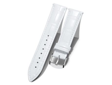 Correa de piel auténtica textura de cocodrilo para Garmin Vivoactive 3/Vivoactive 3 Music/Venu - blanco