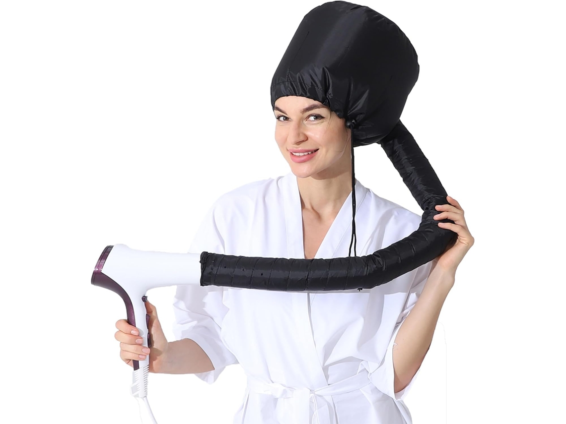 Accesorio para secador de pelo, gorro de secado con elástico, Chaberlu (negro)