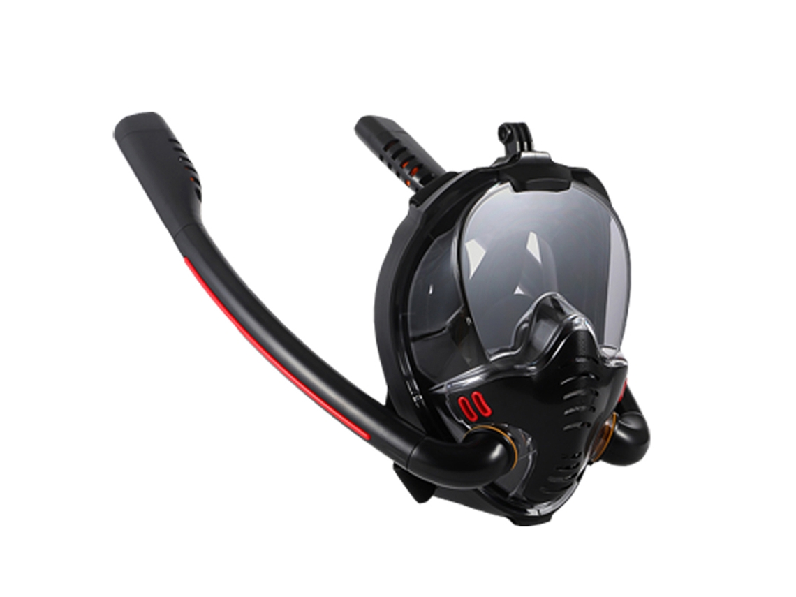 Ymsl Máscara De Snorkel Con Tubo Doble De Silicona Seca Completa Para Adultos, Gafas De Buceo Y Equipo De Respiración Submarino Autónomo Hxl
