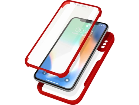 Carcasa iPhone XS AVIZAR Protección 360° Rojo