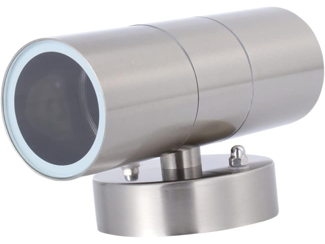 Aplique de pared exterior doble LED Slowmoose, acero inoxidable, para jardín.