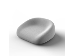 Asiento elevador Chrui para trona infantil, 6 cm de grosor, con hebilla de seguridad (gris)