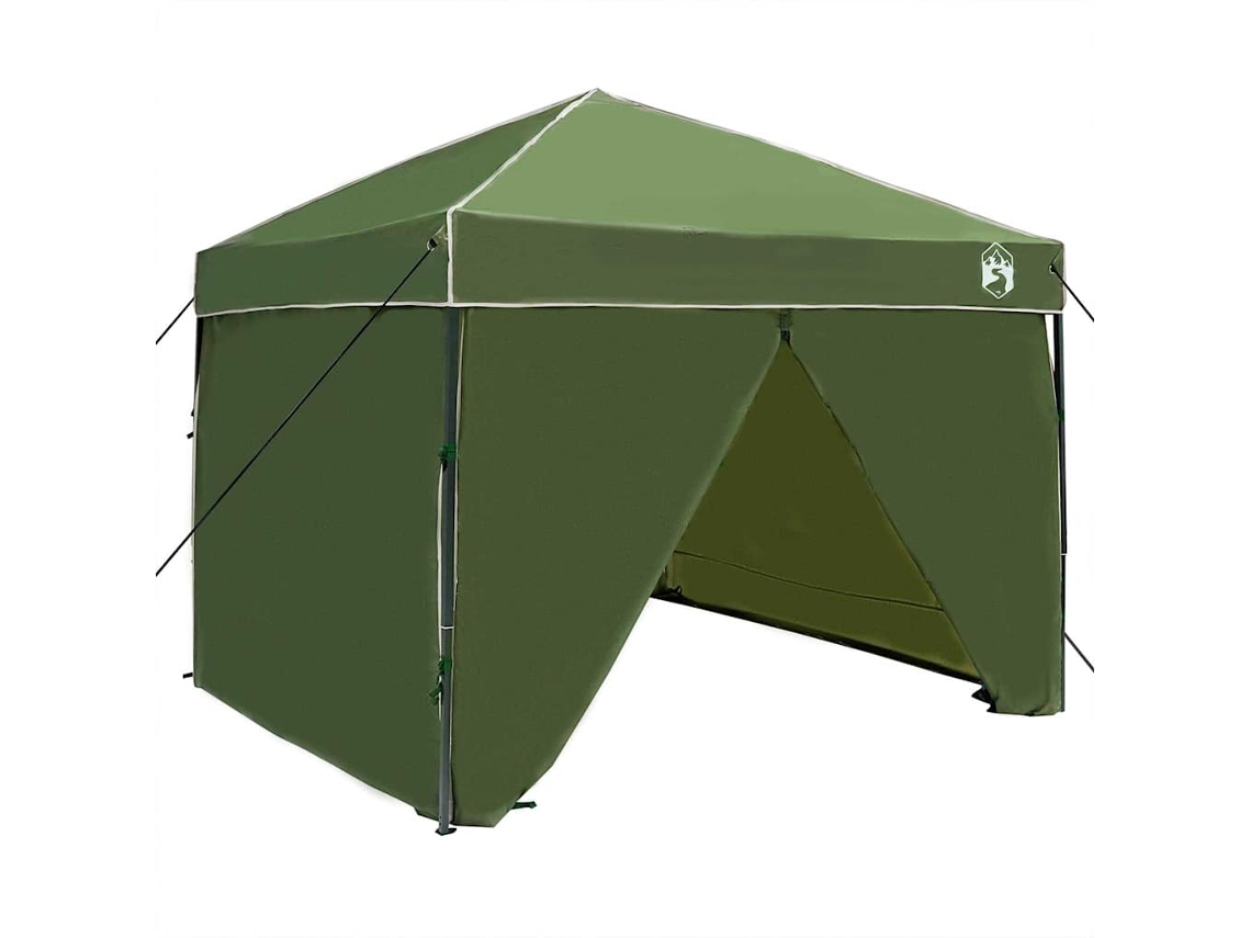 Toldo manual verde de 243 x 243 x 251 cm.