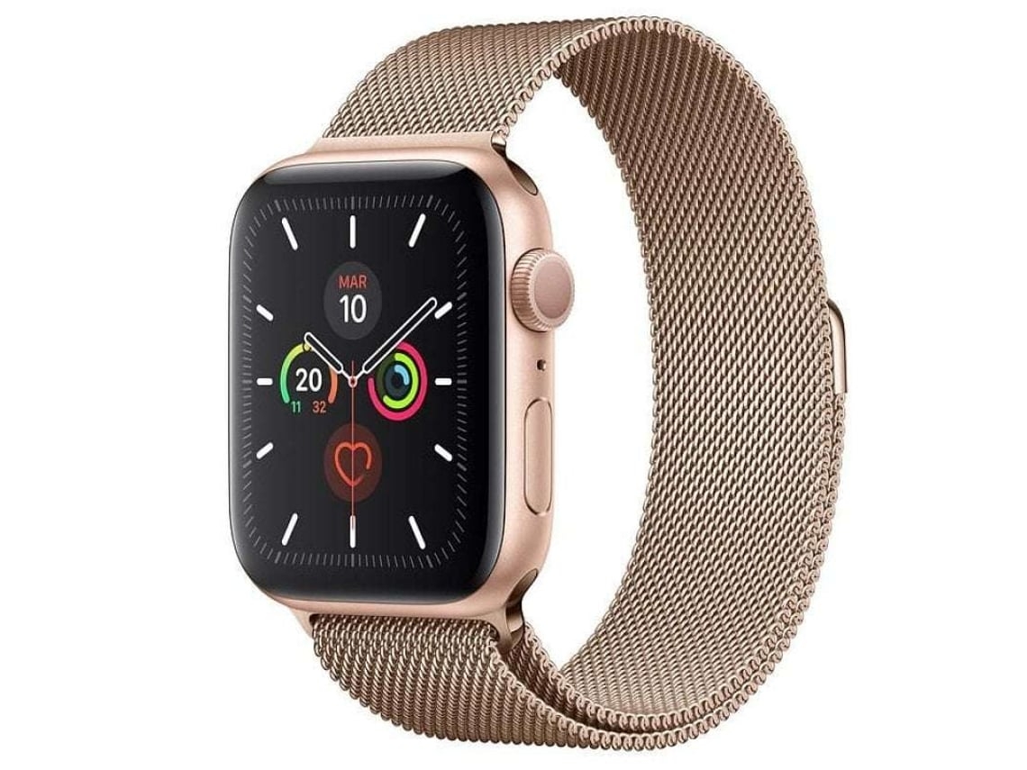 Pulseira Milanesa De 40 Mm Para Apple Watch Series Se, Ouro Rosa
