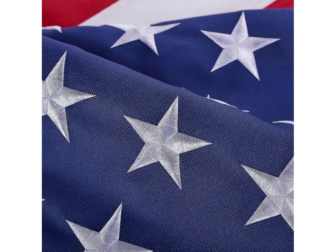 Bandera Estadounidense De Nailon Resistente De 3x5 Pies Para Exteriores, Con Protección Uv, Franjas Cosidas Y Estrellas Bordadas.