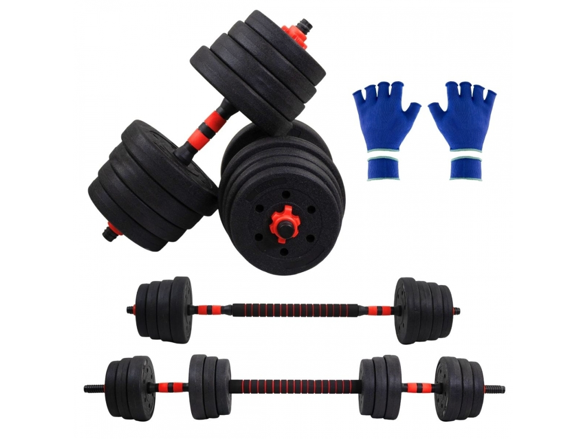 Par de mancuernas ajustables Maxifit de 30 kg con accesorios Mobiclinic (51 x 135 cm)