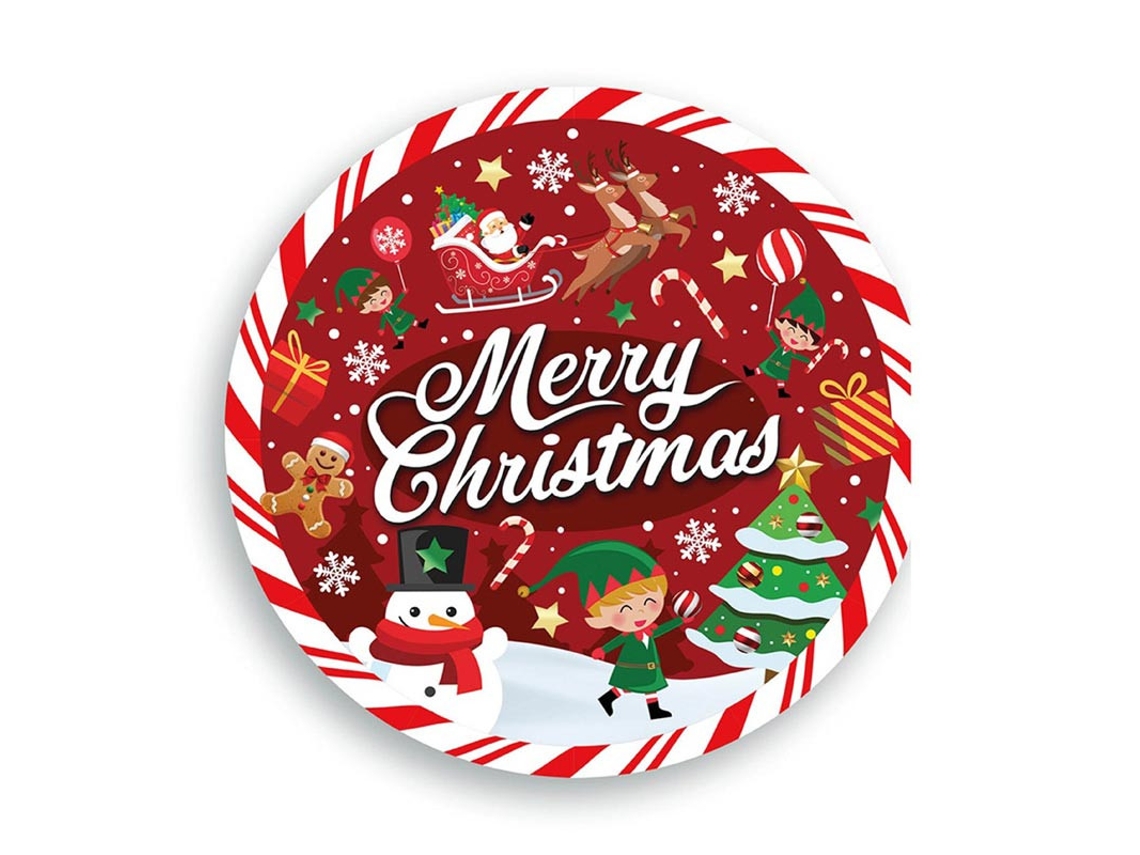 Pack de 6 Platos de Merry Christmas de 23 cm