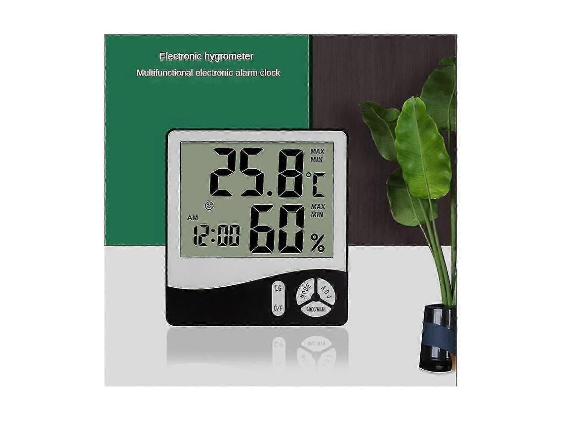 Termômetro E Higrômetro Zengo Com Tela Lcd, Termômetro Eletrônico Para Uso Doméstico.