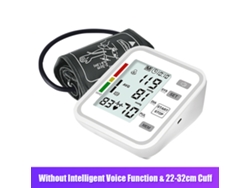 Monitor De Presión Arterial Braquial Con Brazalete Grande, Pantalla Lcd, Modo Para 2 Usuarios Y Control De Voz Inteligente.