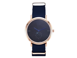 Reloj De Pulsera Sencillo E Informal De Cuarzo Para Hombre Con Correa De Nailon (azul Real)