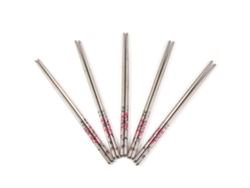 Juego de 5 pares de palillos de acero inoxidable - Con estampado floral RNEMITERY