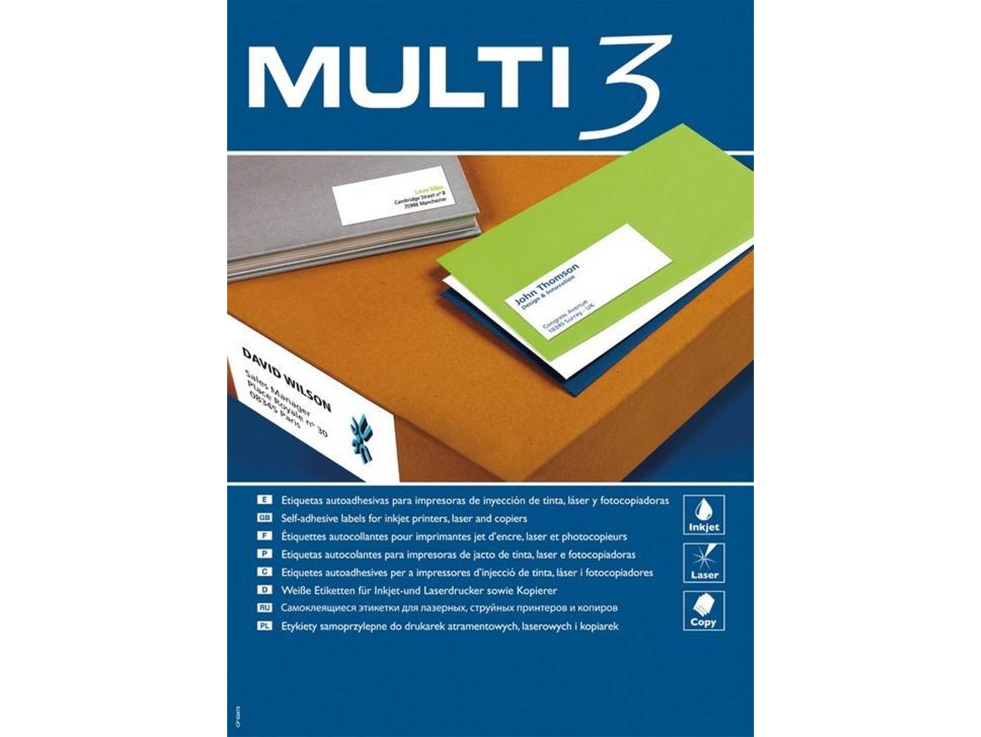 Etiquetas Adhesivas APLI 70 x 36 mm (100 Hojas)