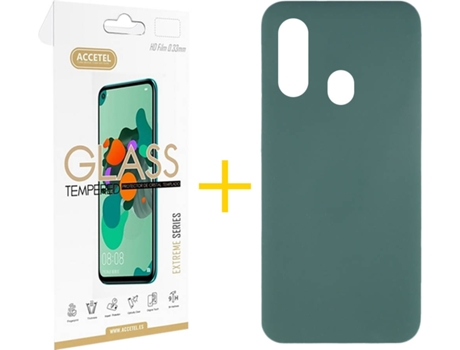 Carcasa + Protector de Pantalla Samsung A20e ACCETEL Verde