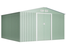 Caseta de Jardín de Metal WASABI Metálico Verde xl (10,2M2 - 324x322x205Cm)