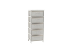 Cajonera Bambú Paulownia Blanco 42x32x98cm