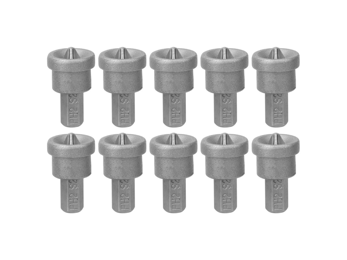 10 Brocas Magnéticas Ph2 Para Paneles De Yeso Con Tope De Profundidad Para Tornillos De Paneles De Yeso