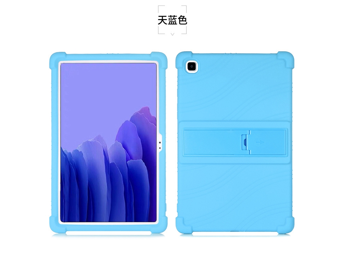 Compatible con la tableta Samsung SM-T505C y la Tab A7 de 10.4 pulgadas. Funda de silicona suave antigolpes T500. Azul cielo.