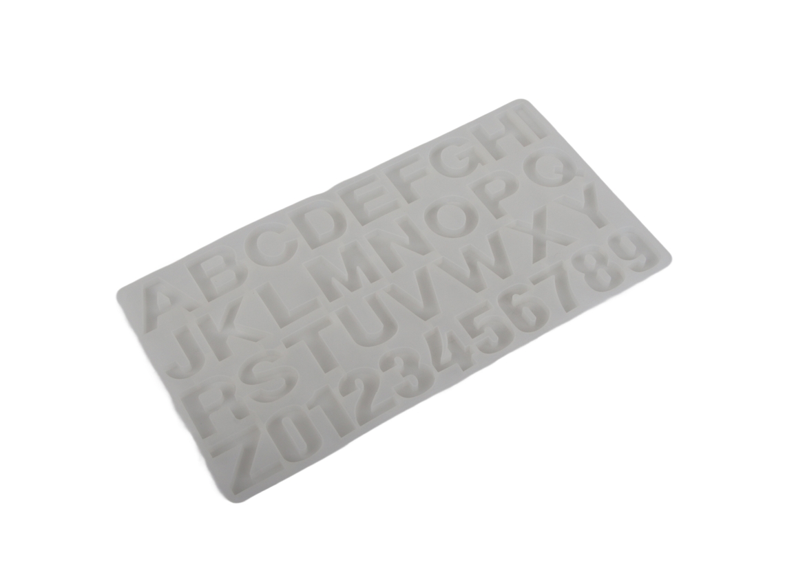 Kit De Moldes De Silicona Con Letras Para Llaveros Y Colgantes De Resina Diy Con Herramientas